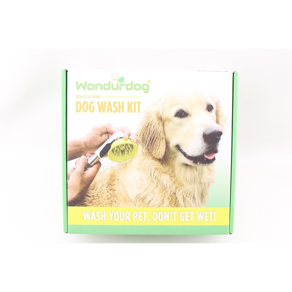 Wondurdog Quality at Home‎ Dog Wash Kit for Shower with Splash Guard Shield